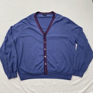 Brooks Brothers Sweater Mens 2XL Cardigan Button Front 346 Stripe Preppy Grandpa